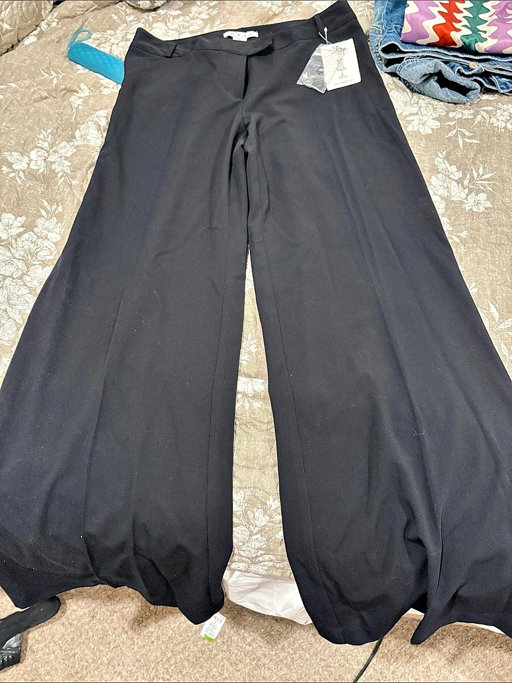CAbi TRSR Wide Leg Pants in Black Size 10 NWT